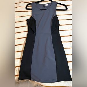 H&M Black & Gray Colour Block Dress w/ Slits